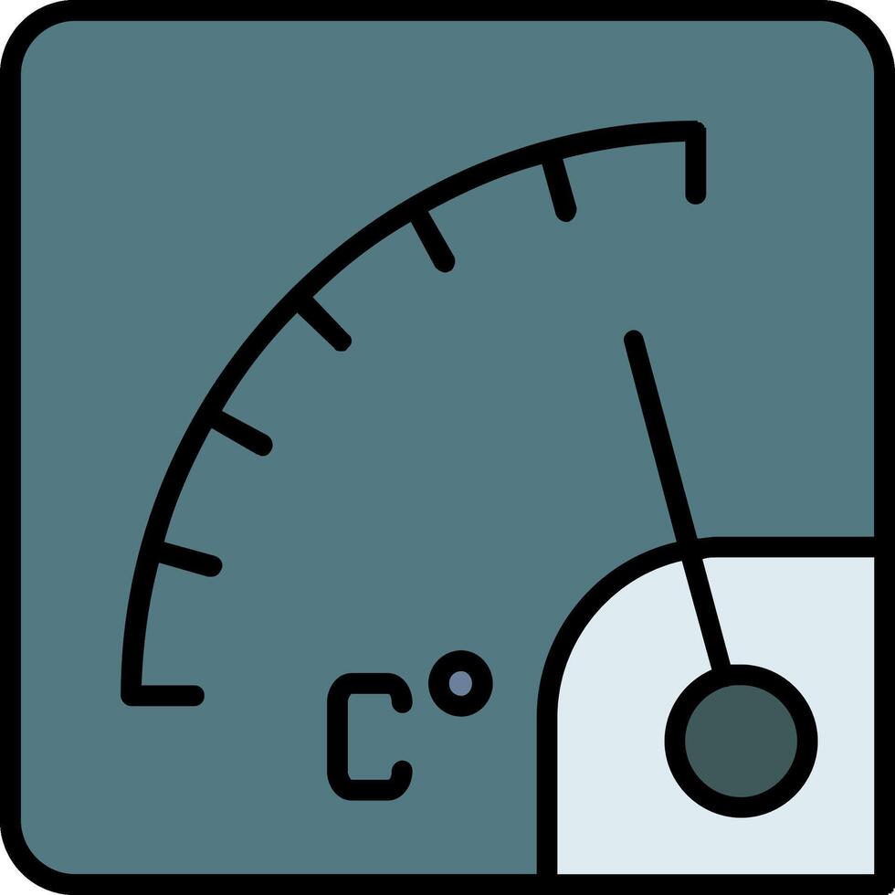 Gauge Line Filled Icon vector