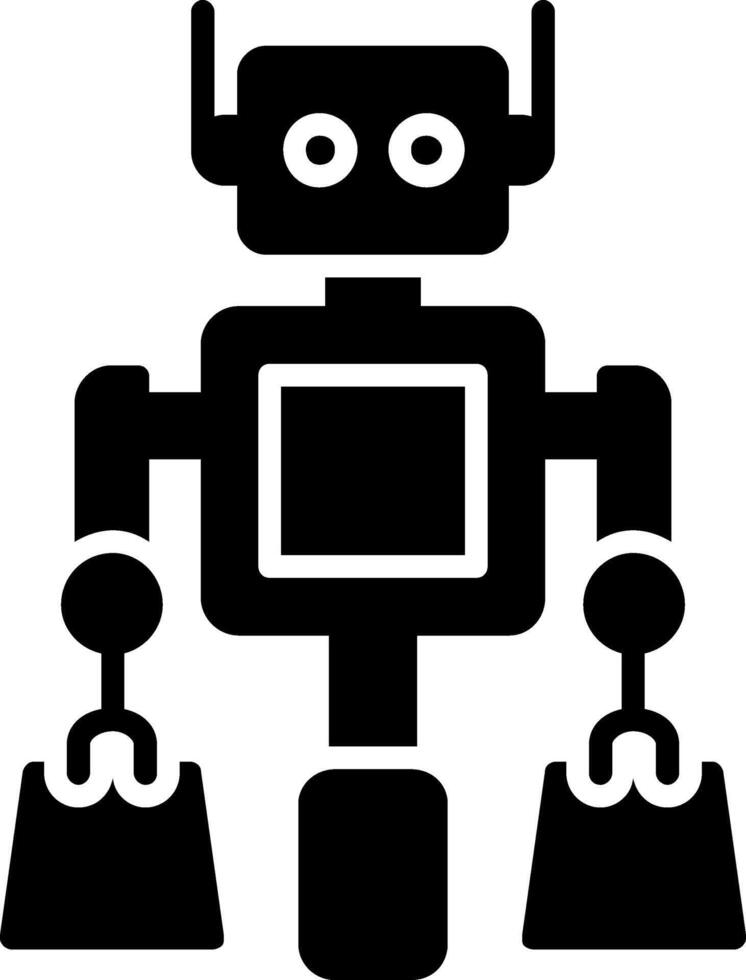 Shop Assistant Glyph Icon vector