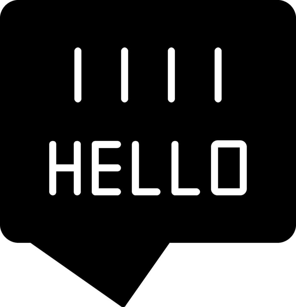 Speech Glyph Icon vector