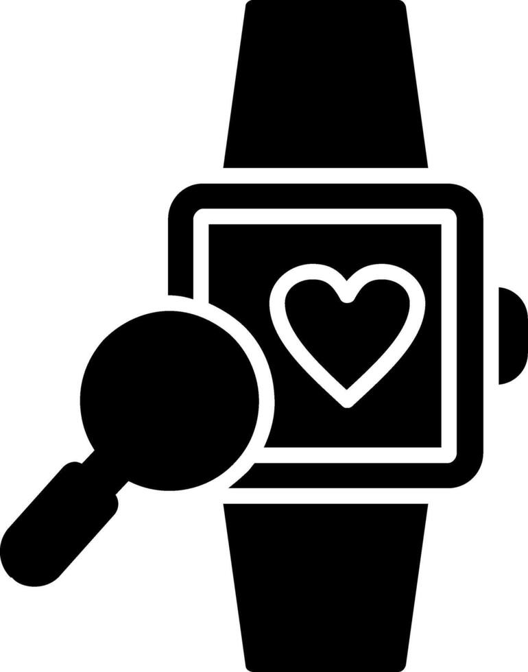 icono de glifo de reloj de pulsera vector