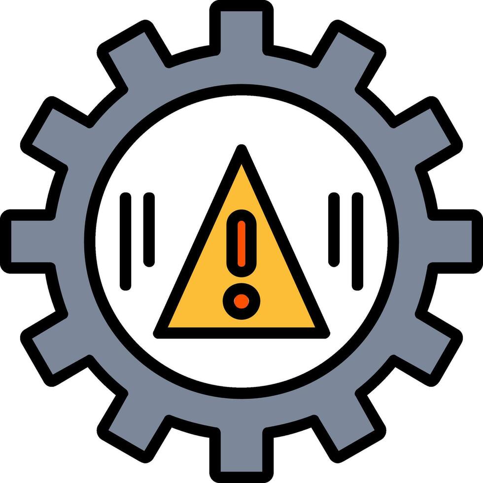 Risk Management Line Filled Icon vector
