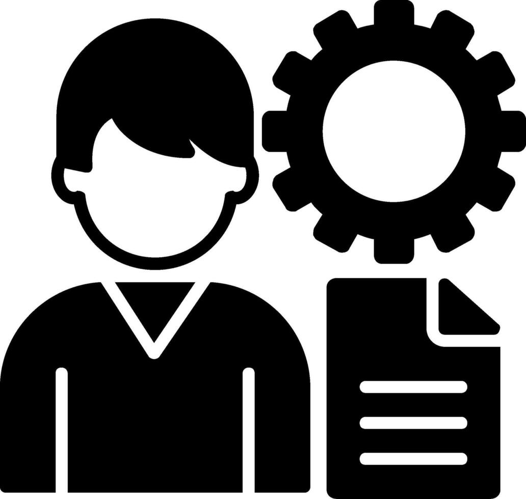 Management Glyph Icon vector