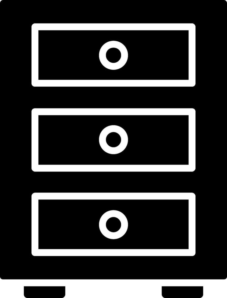 Cabinet Glyph Icon vector