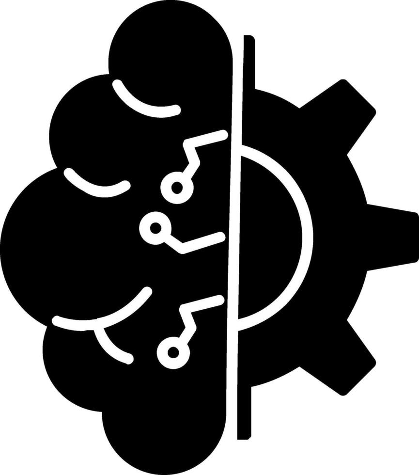 Artificial Intelligence Glyph Icon vector