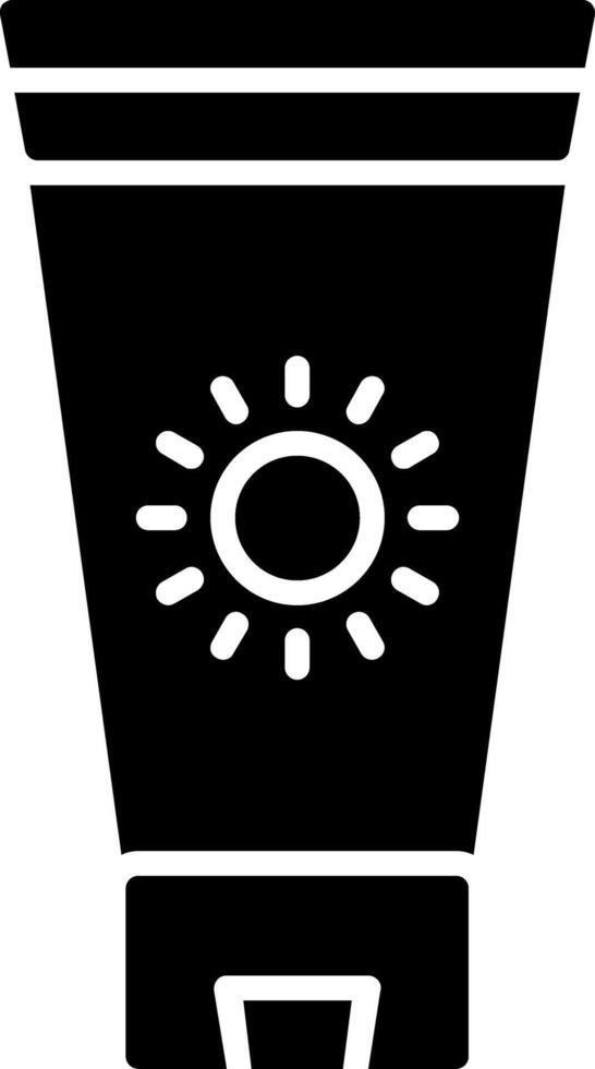Sunblock Cream Glyph Icon vector
