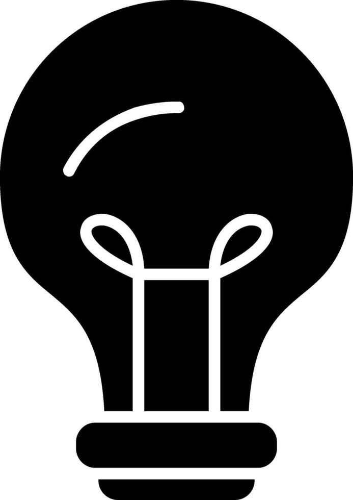 Light Bulb Glyph Icon vector