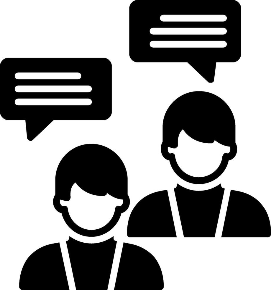 Conversation Glyph Icon vector