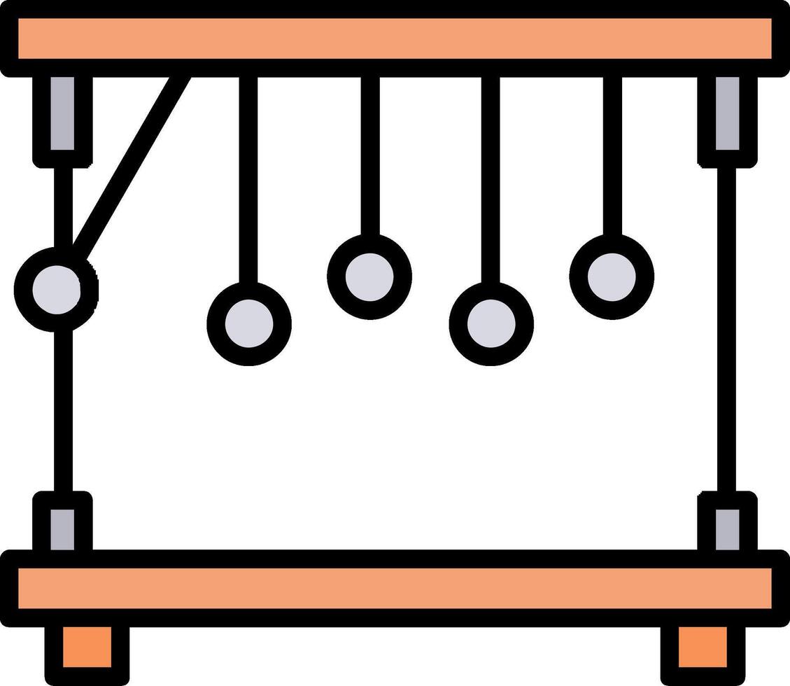 Pendulum Line Filled Icon vector