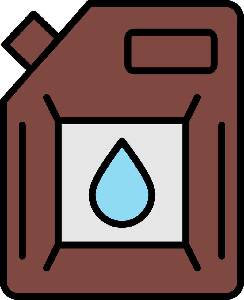 Biodiesel Engine Line Filled Icon vector