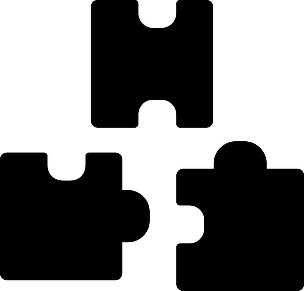 Puzzle Glyph Icon vector