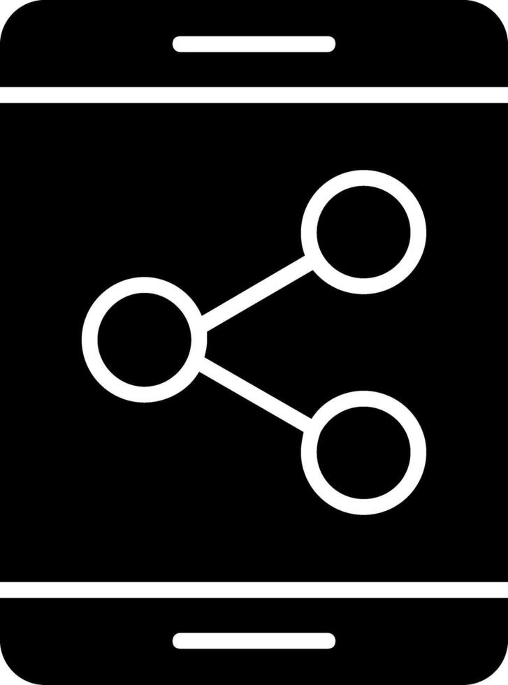 Sharing Glyph Icon vector