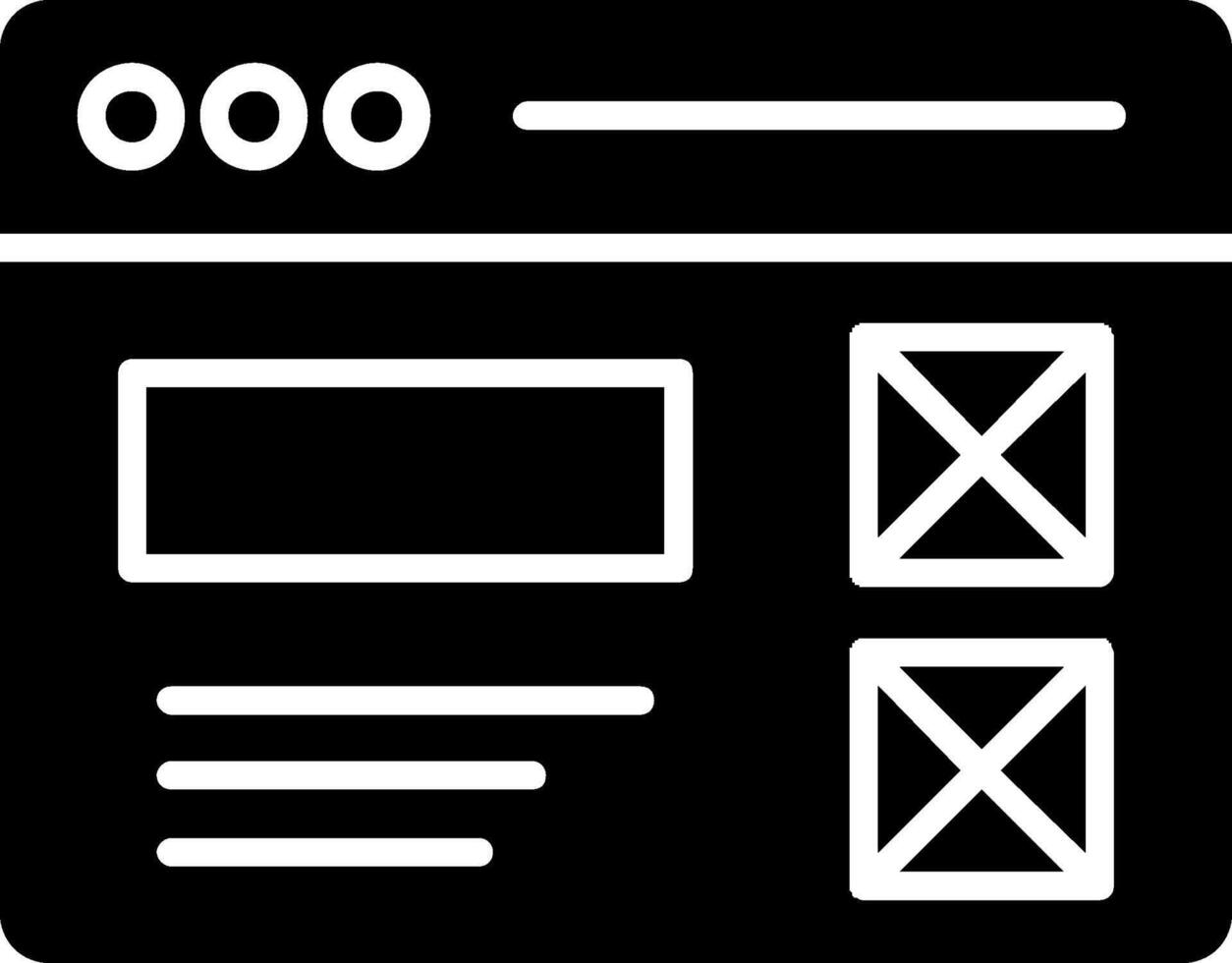 Wireframe Glyph Icon vector