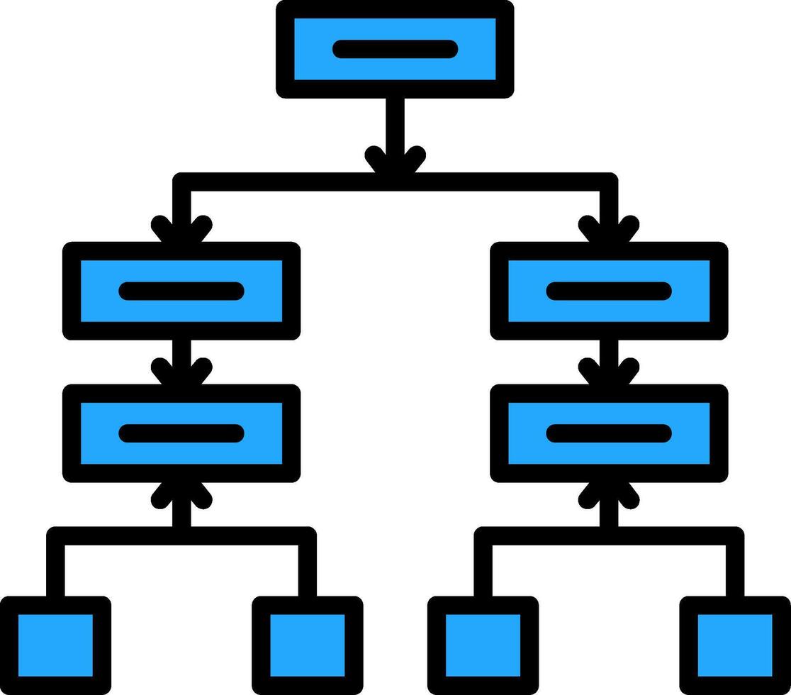 Timeline Line Filled Icon vector