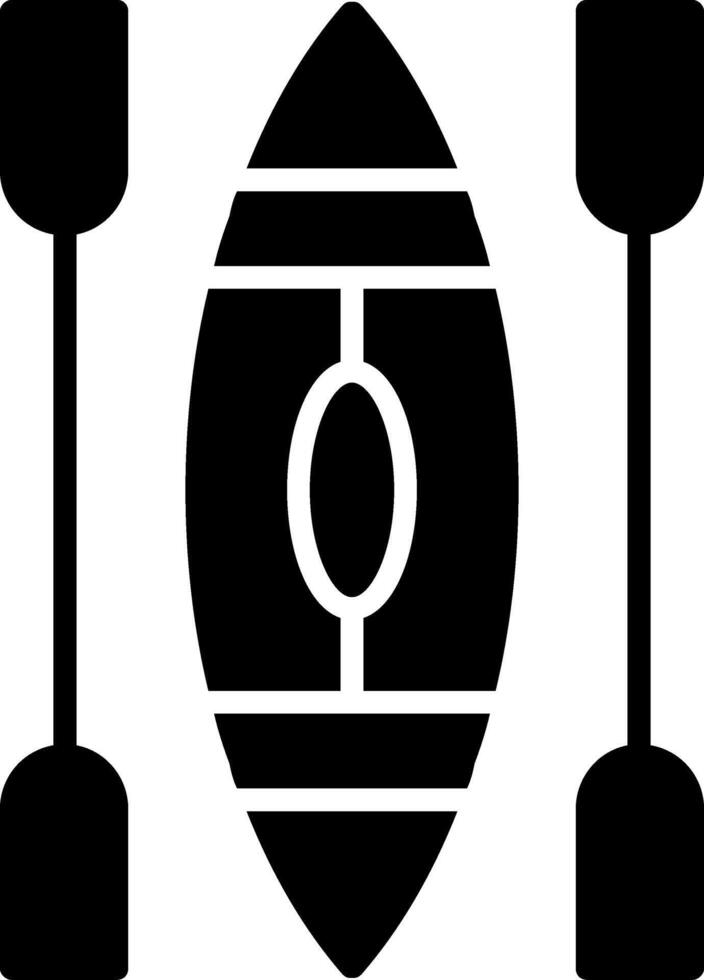 Canoe Glyph Icon vector
