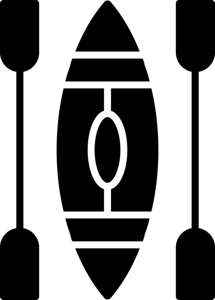 Canoe Glyph Icon vector