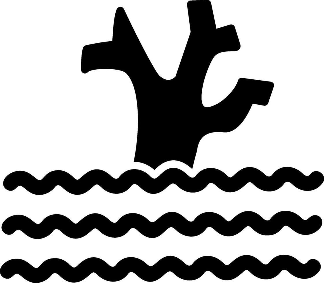 Flood Glyph Icon vector
