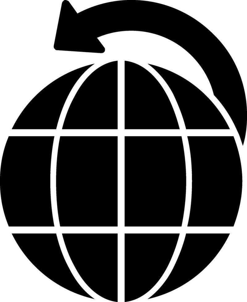 Worldwide Shipping Glyph Icon vector