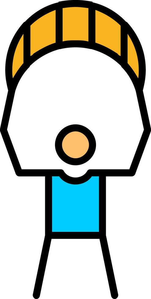 Skydiving Line Filled Icon vector