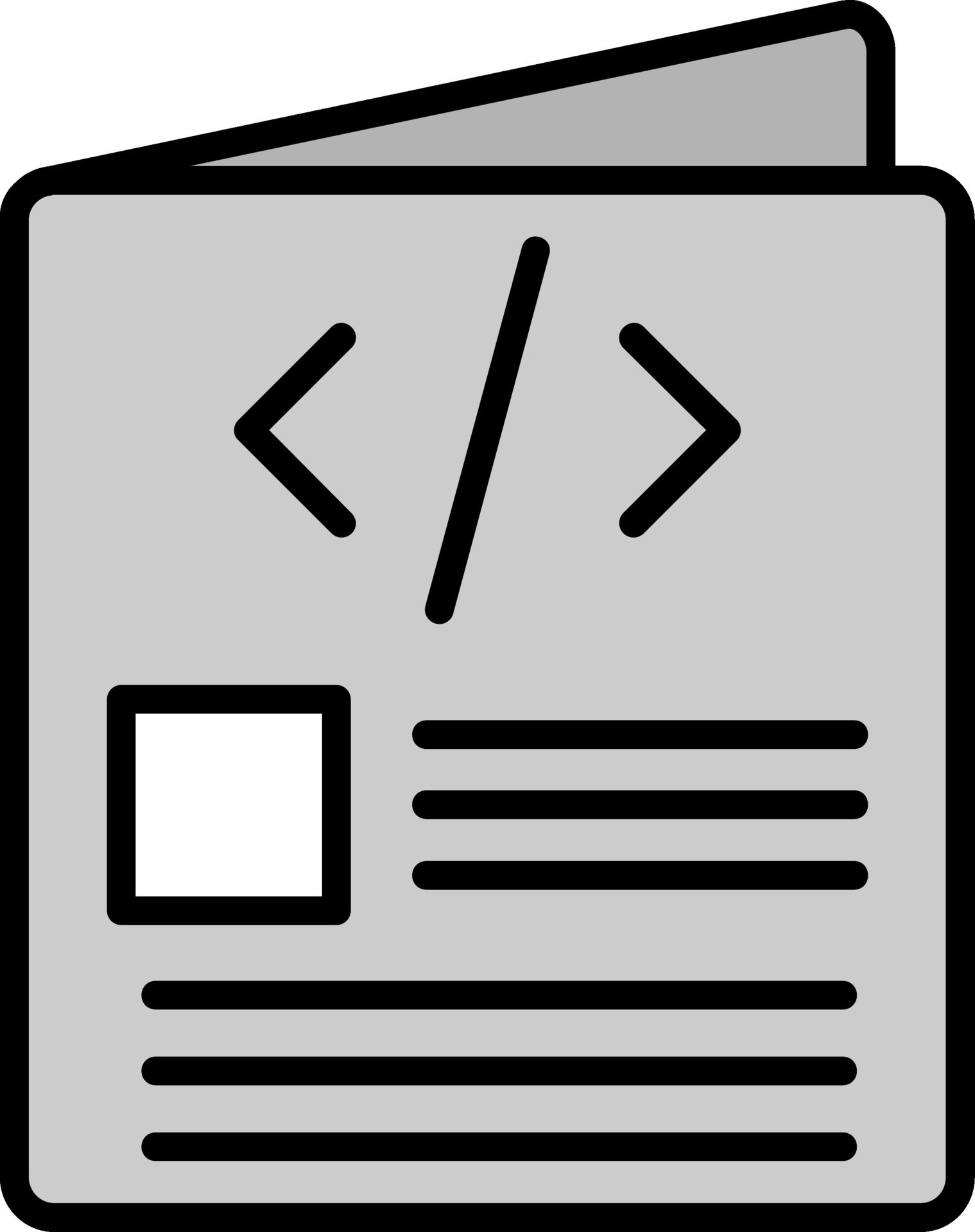 Script Line Filled Icon 43319069 Vector Art at Vecteezy