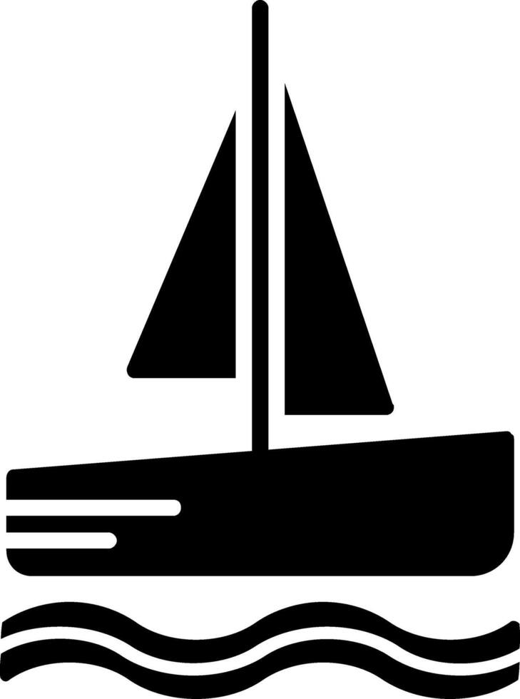 icono de glifo de catamarán vector