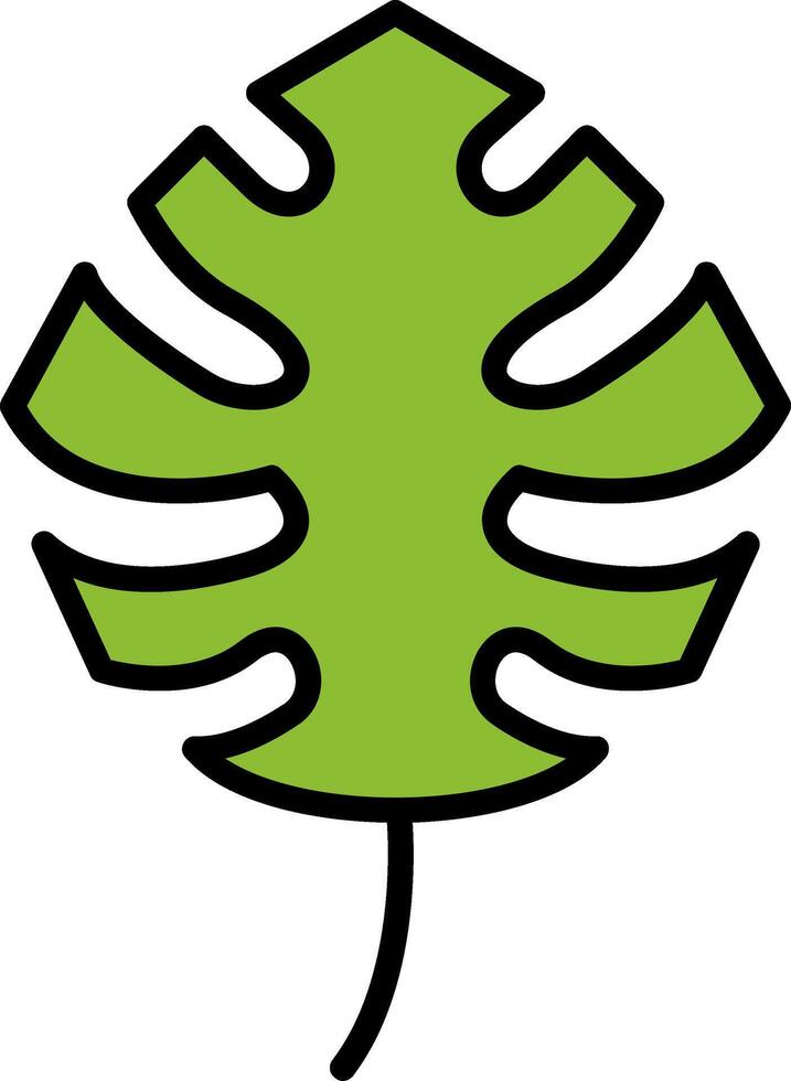 Monstera Line Filled Icon vector