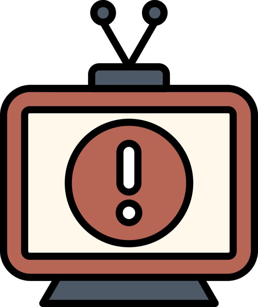 Television Line Filled Icon vector