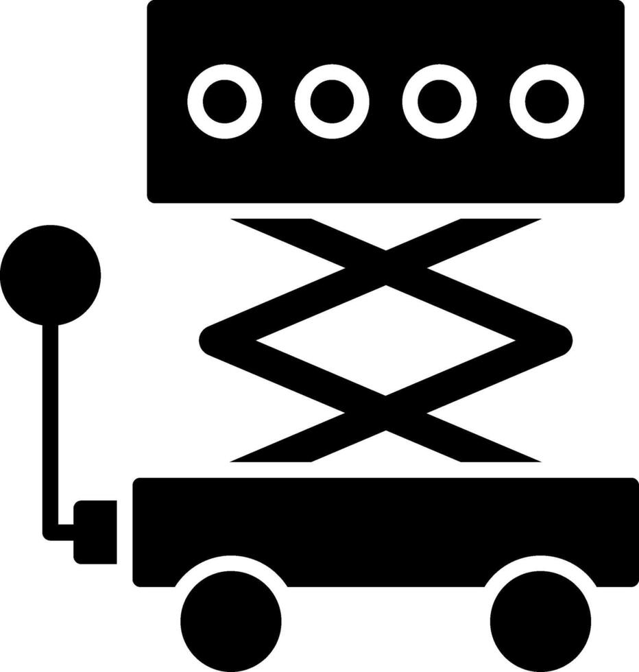 Scissor Lift Glyph Icon vector