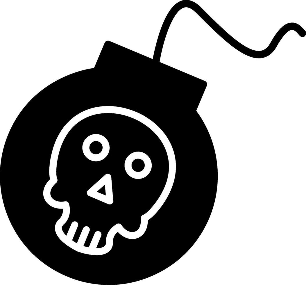 Bomb Glyph Icon vector