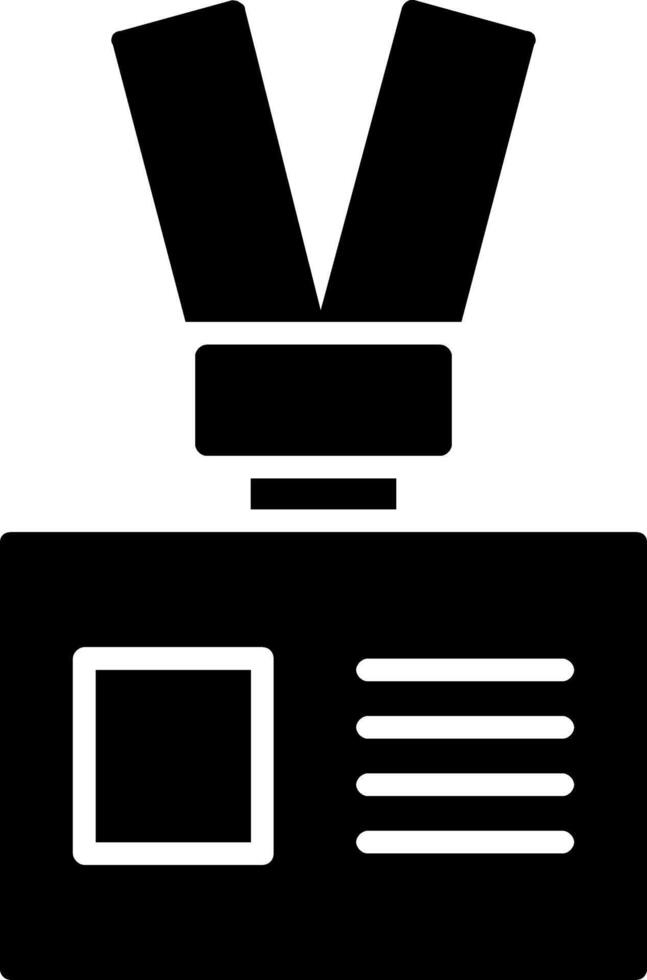 Lanyard Glyph Icon vector