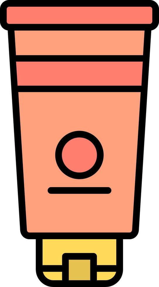 Hand Cream Line Filled Icon vector