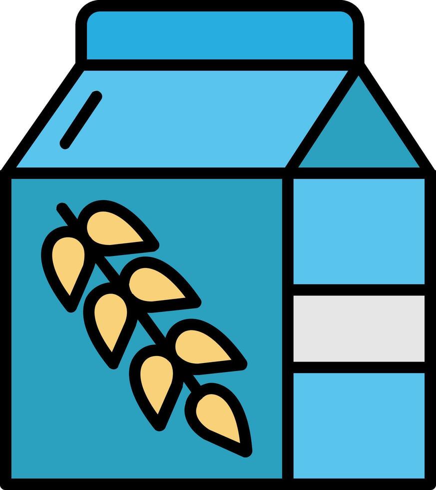 Flour Line Filled Icon vector