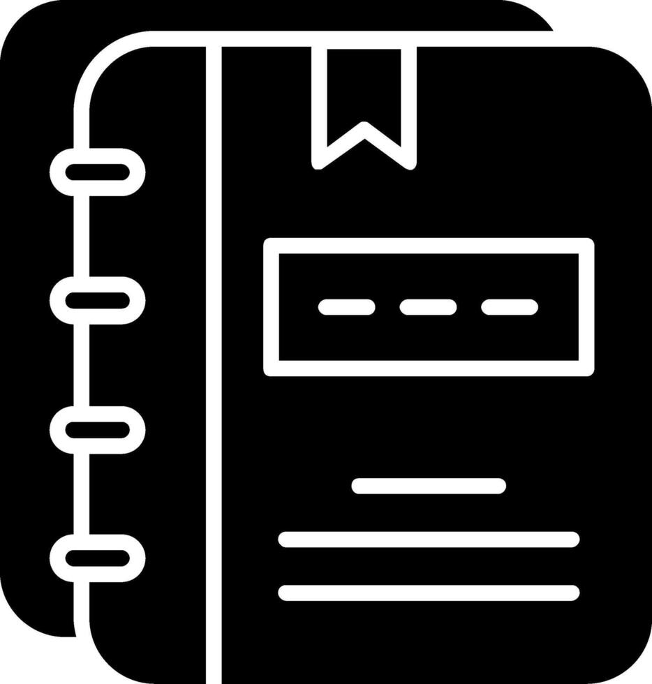 Notebooks Glyph Icon vector