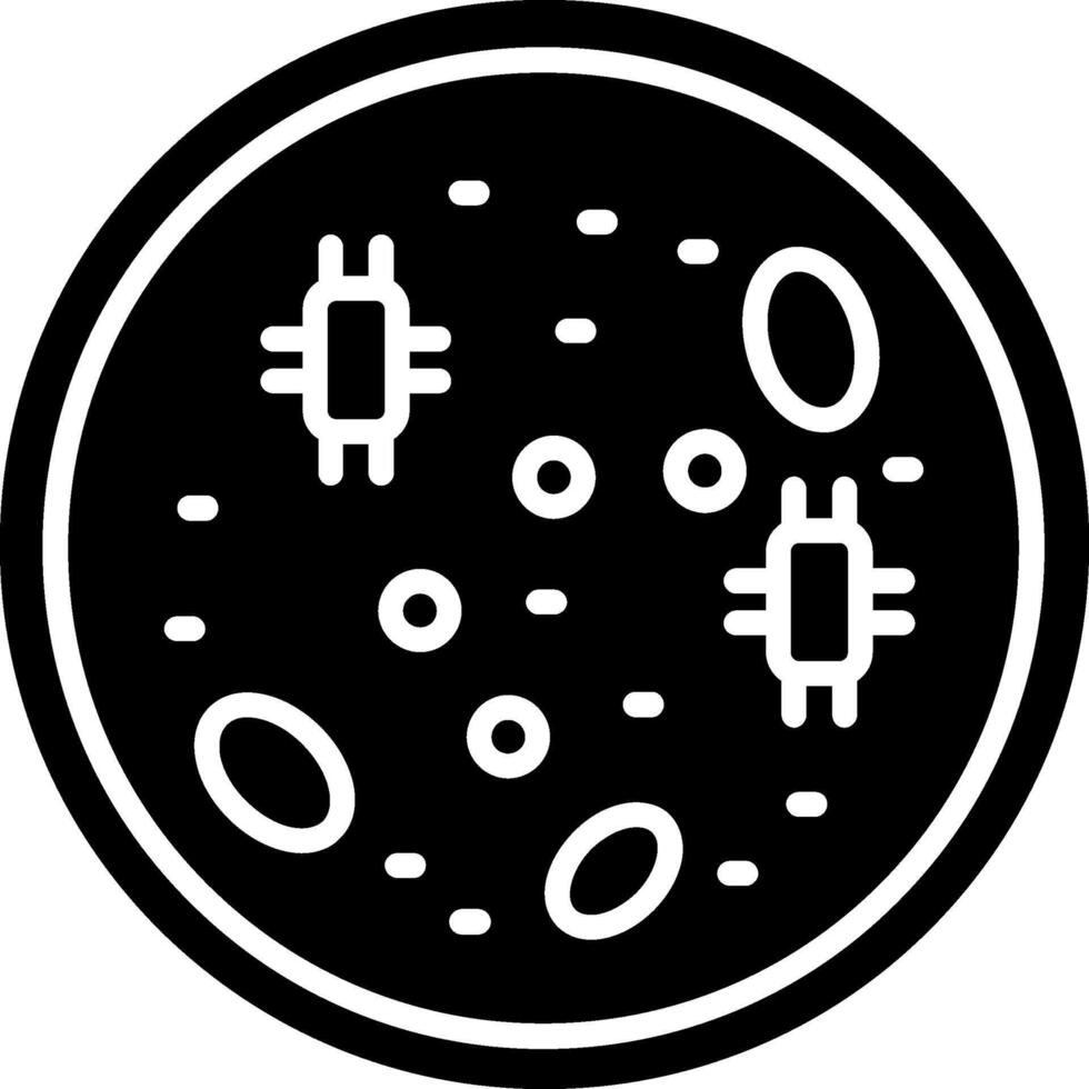 Petri Dish Glyph Icon vector