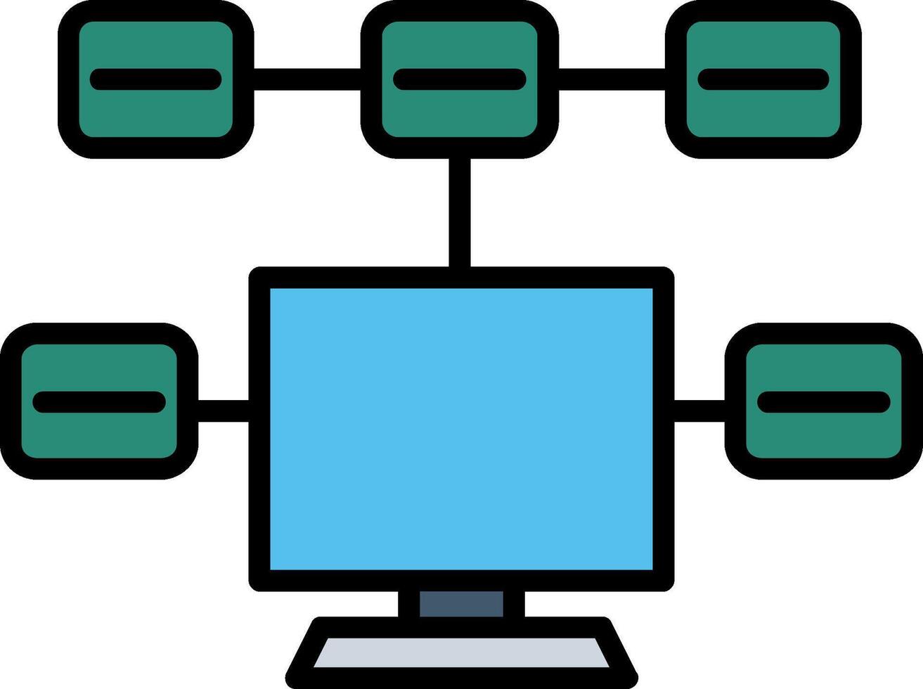 Tasks Line Filled Icon vector