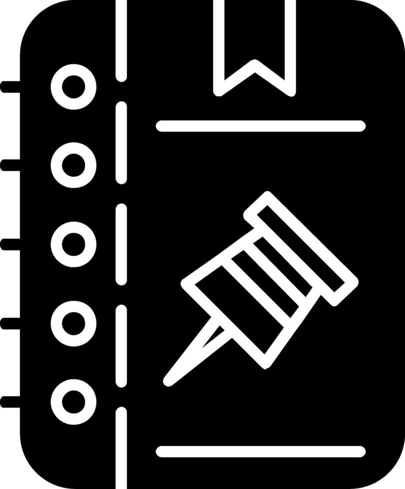 Push Pin Glyph Icon vector