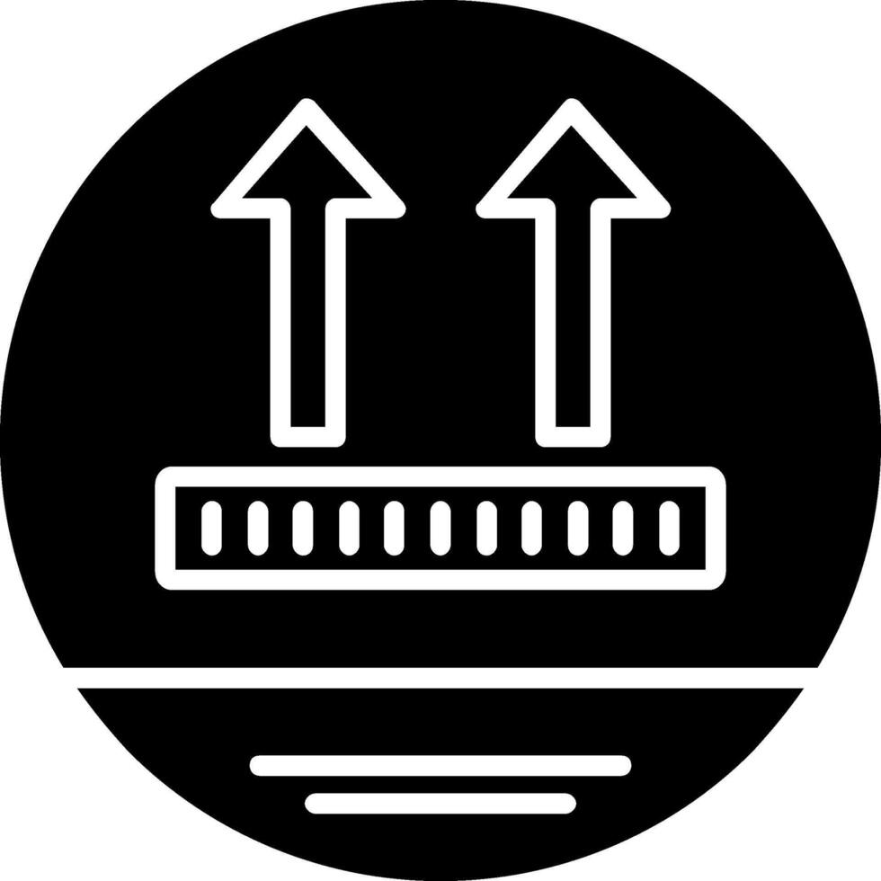 This Way Up Glyph Icon vector