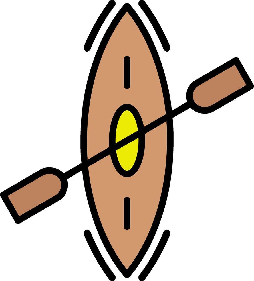 Kayak Line Filled Icon vector