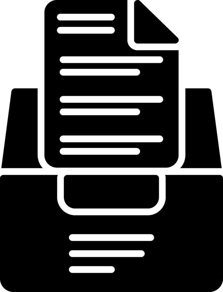 Document File Glyph Icon vector