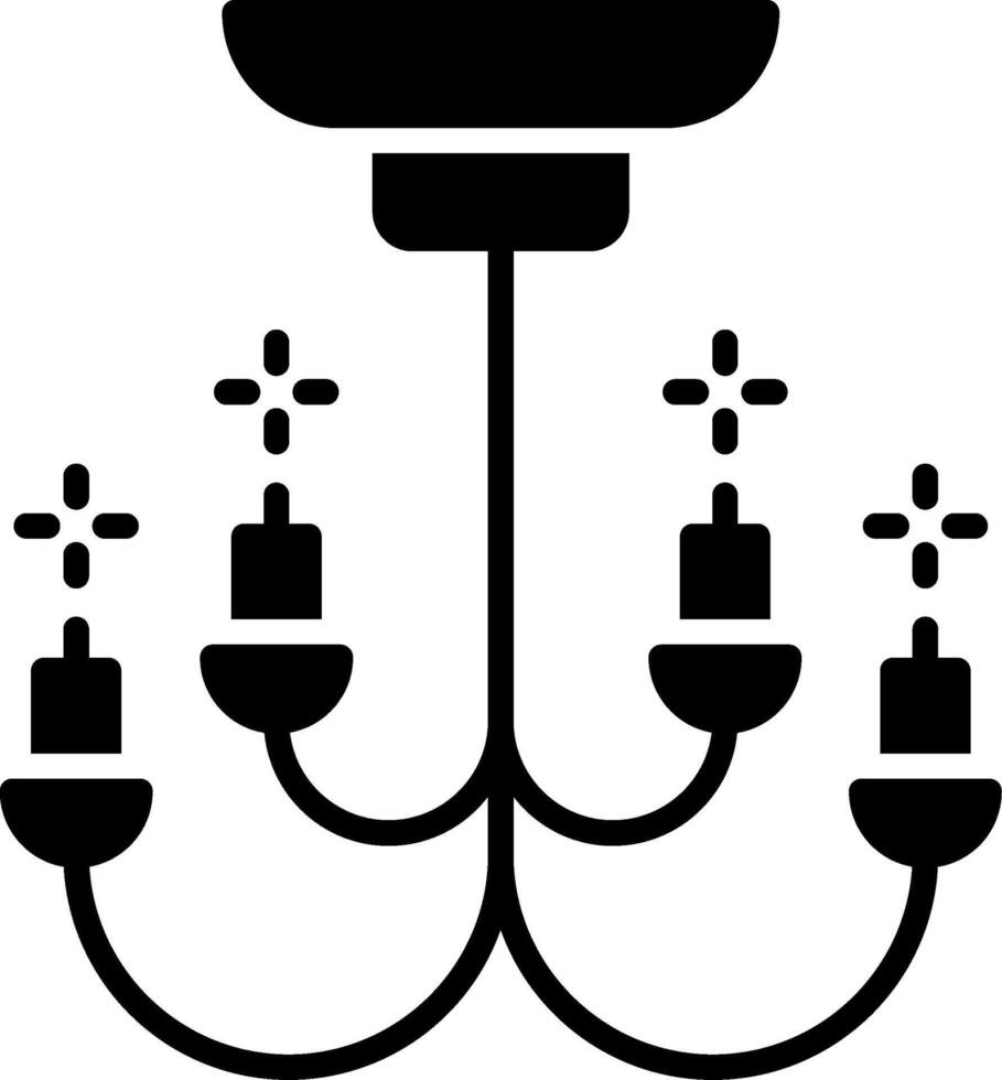 Chandelier Glyph Icon vector