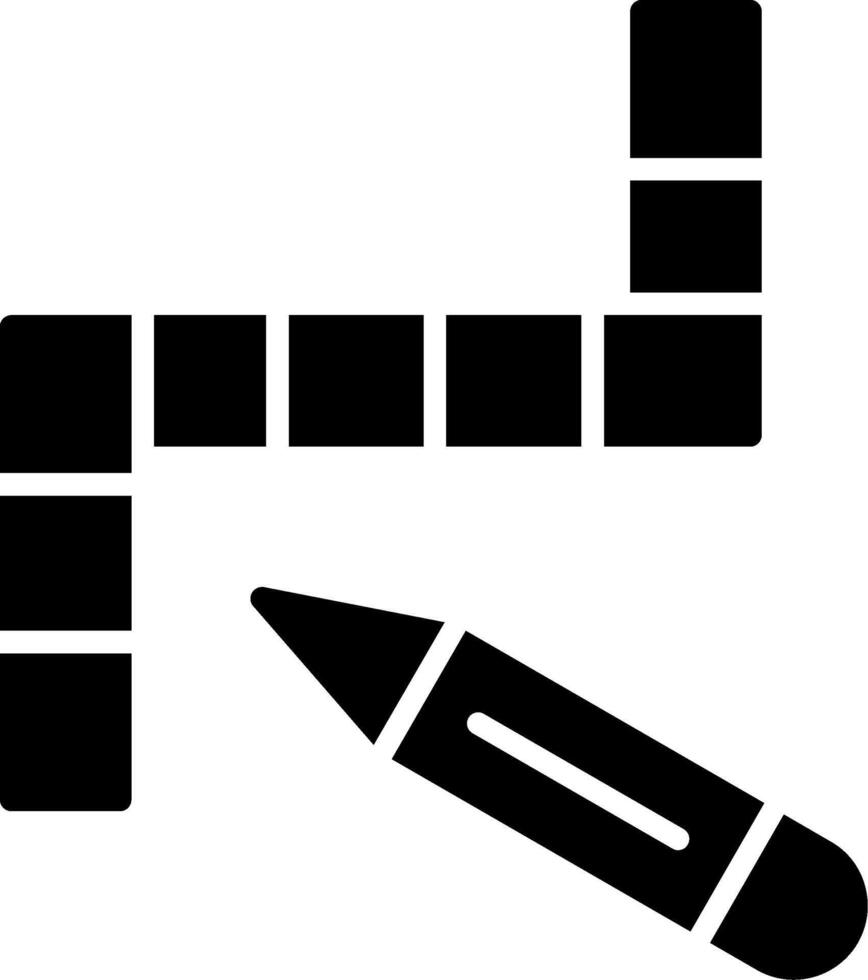 Crossword Glyph Icon vector