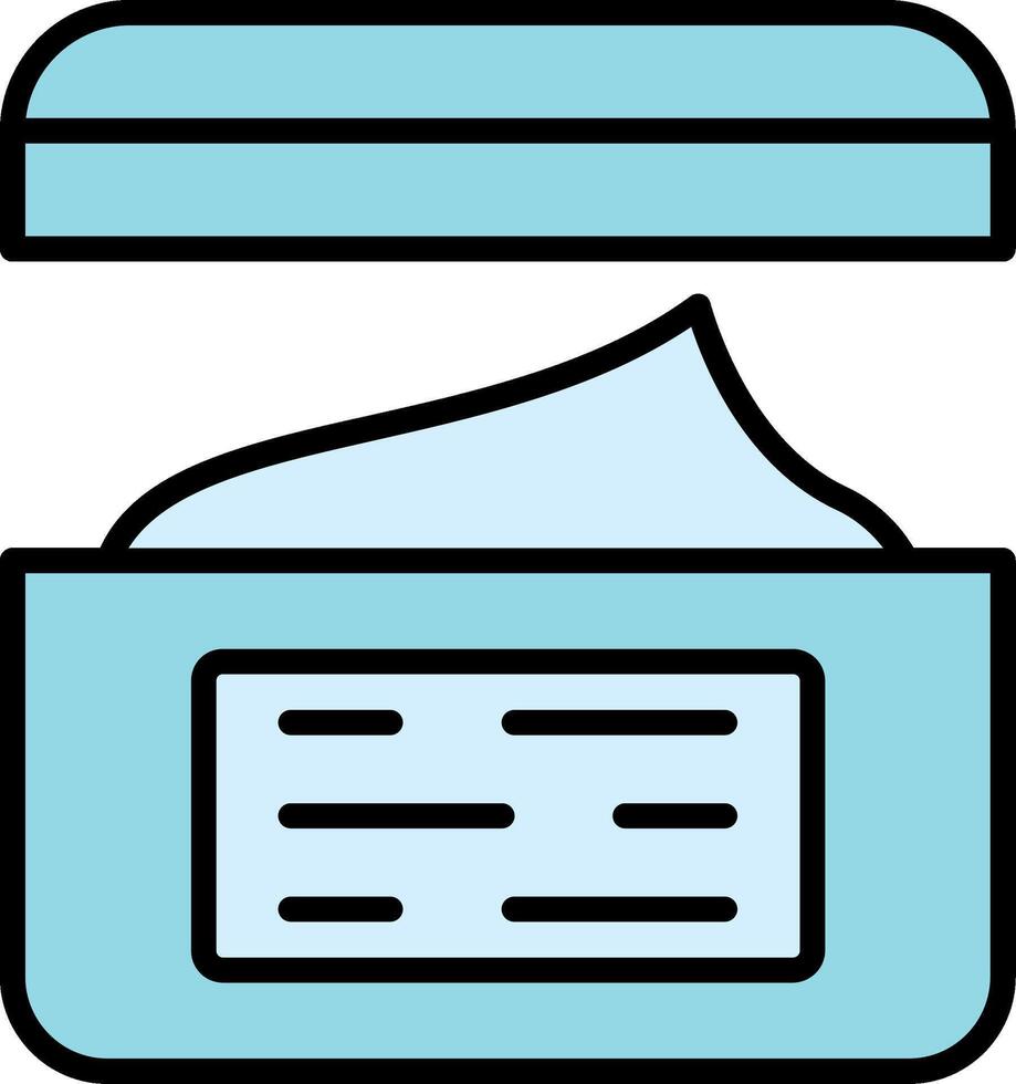 Body Cream Line Filled Icon vector