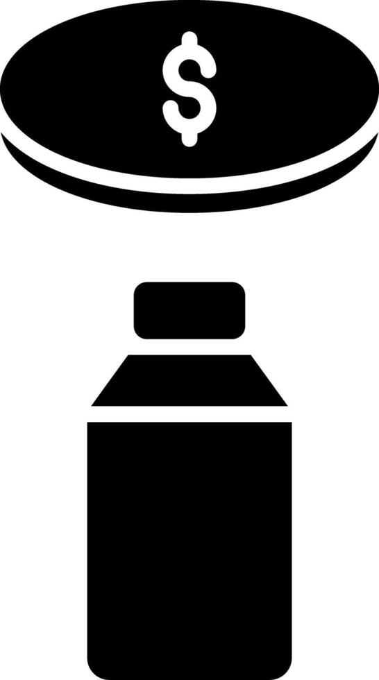 Coin Collecting Glyph Icon vector