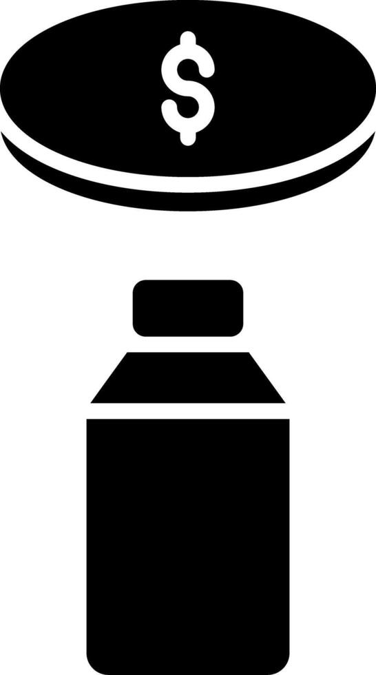 Coin Collecting Glyph Icon vector