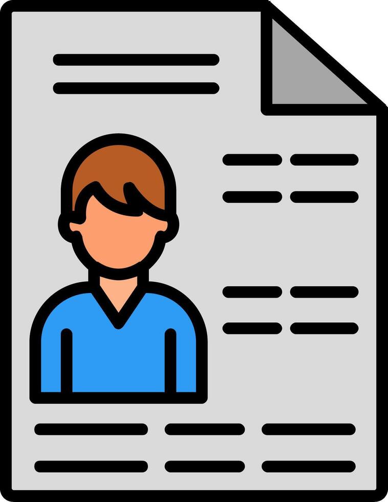 File Line Filled Icon vector