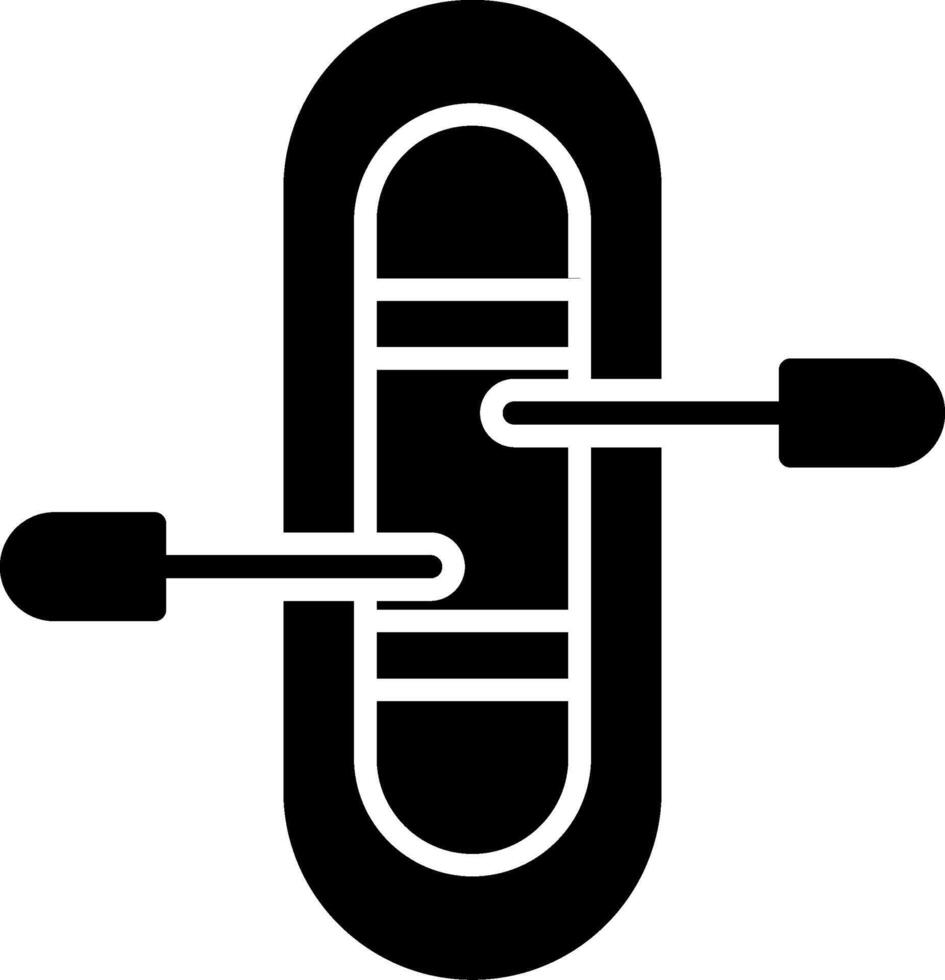 Rafting Glyph Icon vector
