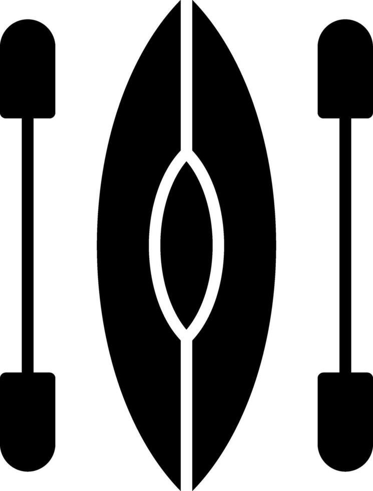 Kayak Glyph Icon vector