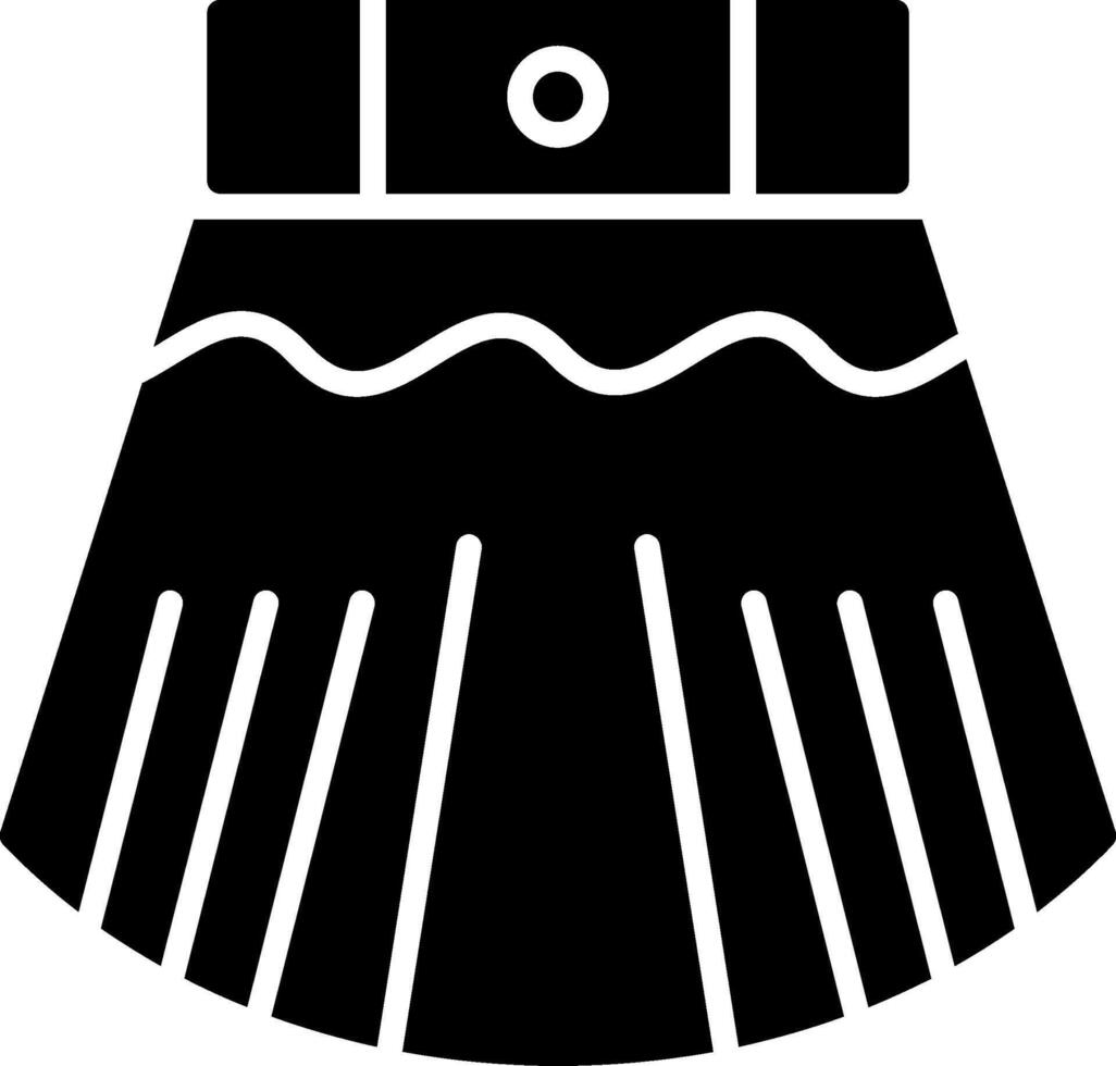 Skirt Glyph Icon vector