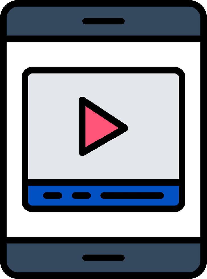 Line Filled Icon vector