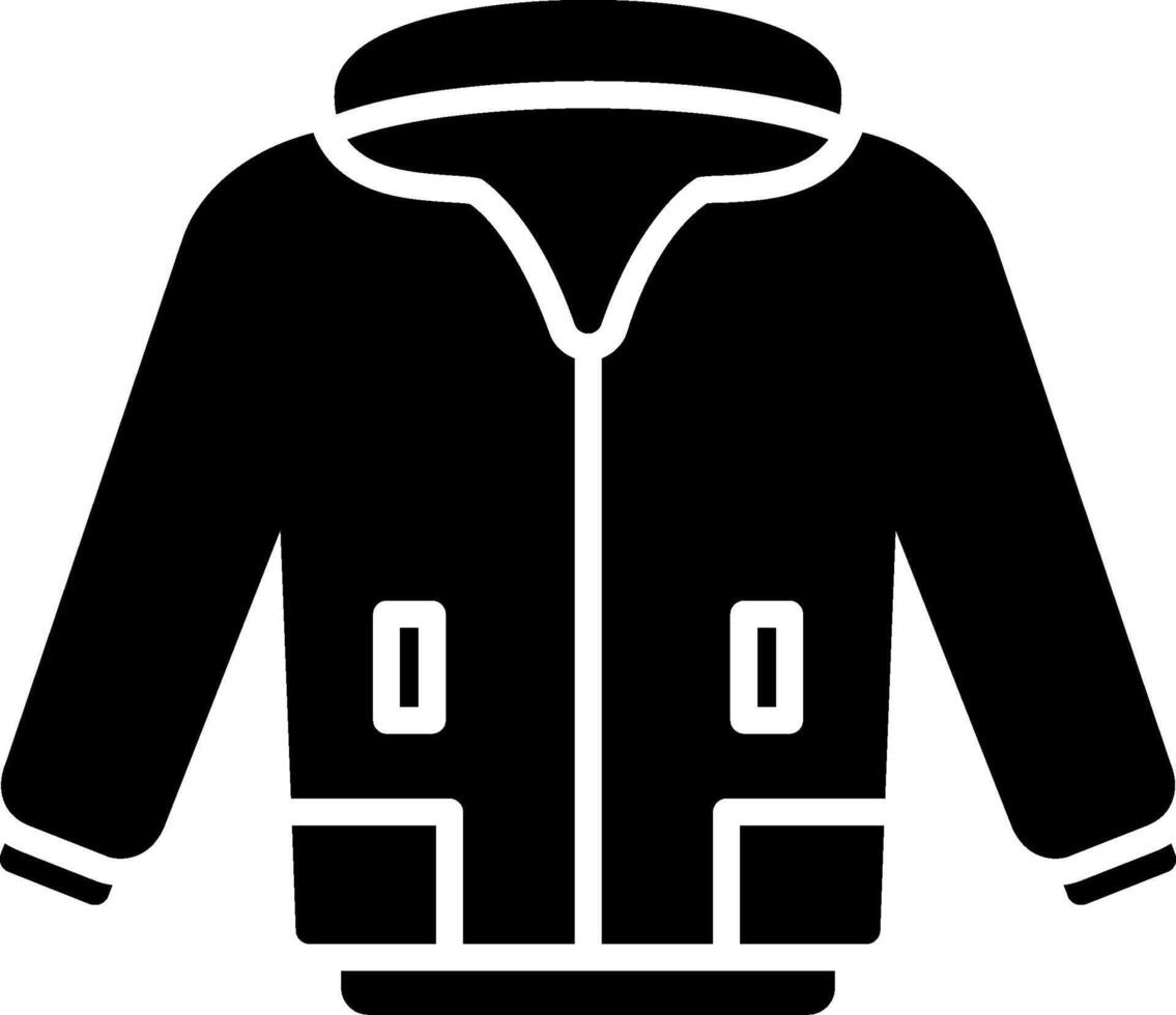 icono de glifo de chaqueta vector