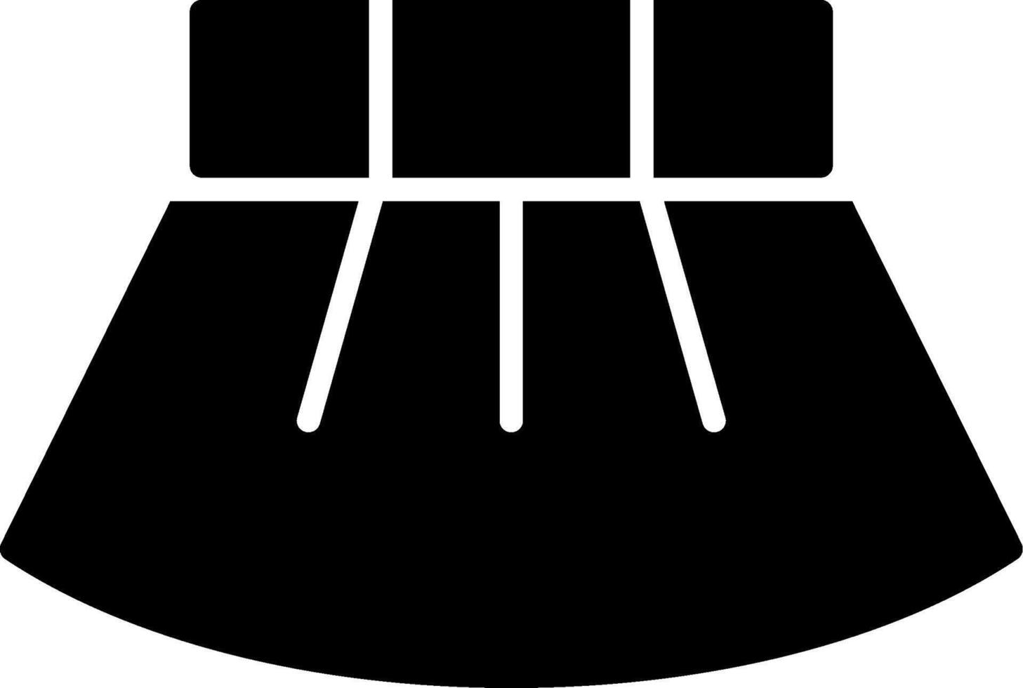 Skirt Glyph Icon vector